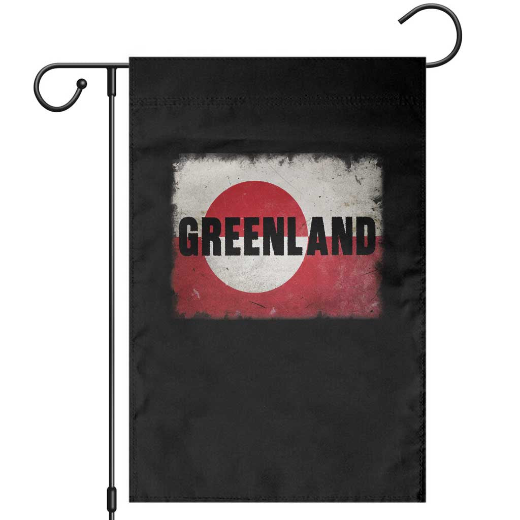 Greenland Pride Patriotic Greenlander Heritage Vintage Flag Garden Flag TS11 Black Print Your Wear