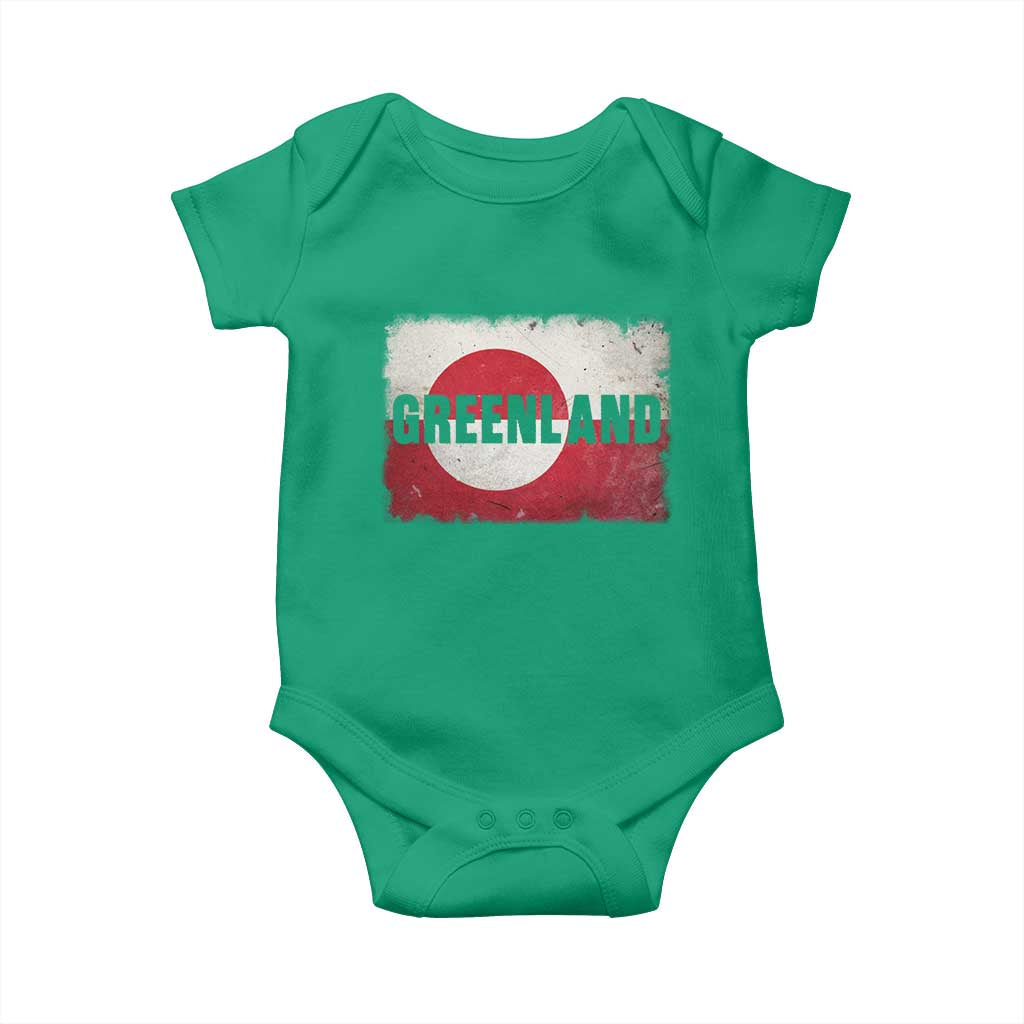 Greenland Pride Patriotic Greenlander Heritage Vintage Flag Baby Onesie TS11 Irish Green Print Your Wear
