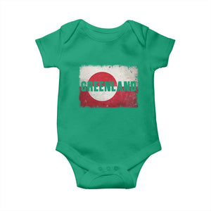 Greenland Pride Patriotic Greenlander Heritage Vintage Flag Baby Onesie TS11 Irish Green Print Your Wear
