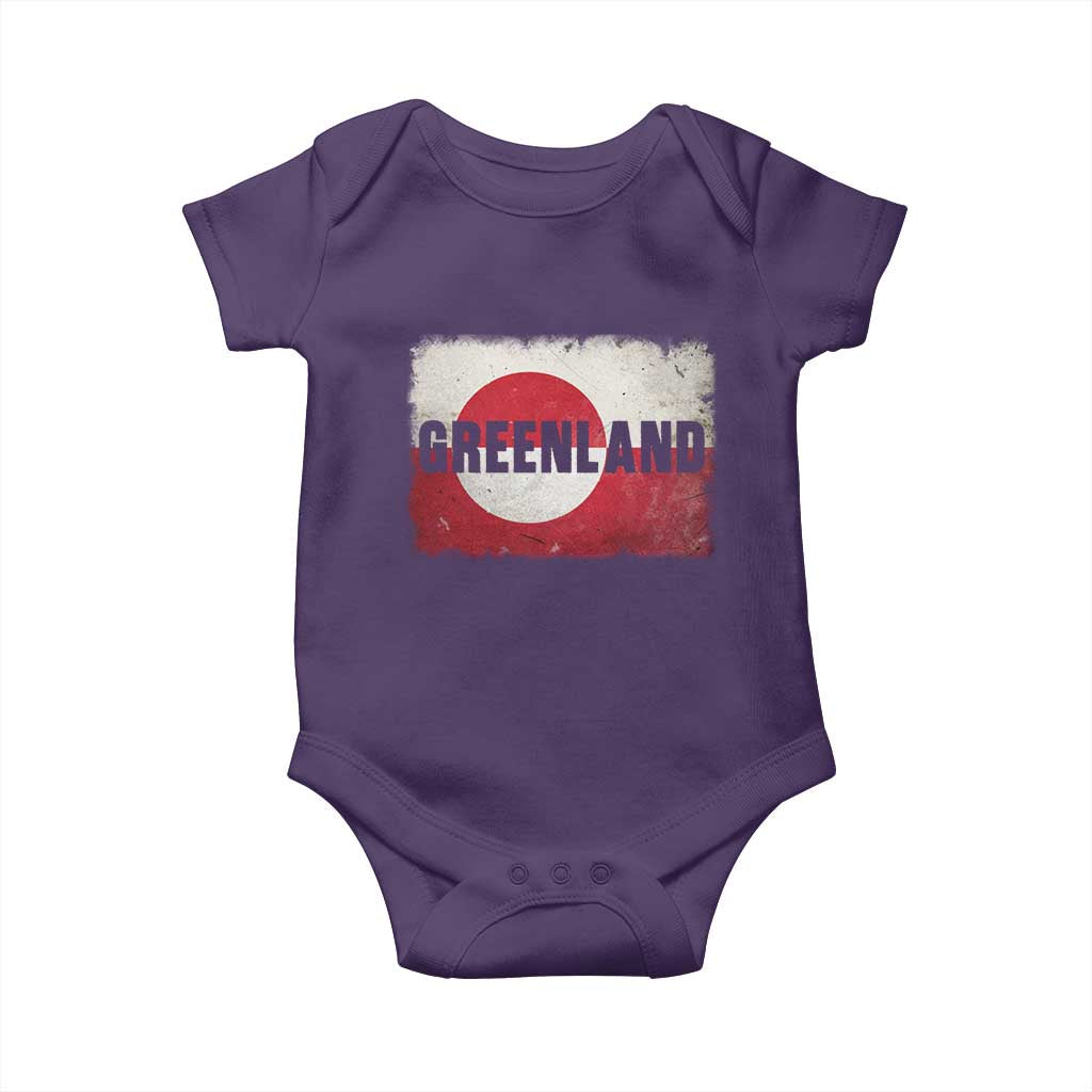Greenland Pride Patriotic Greenlander Heritage Vintage Flag Baby Onesie TS11 Purple Print Your Wear