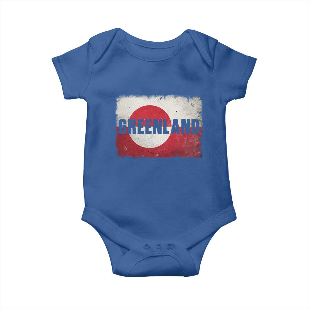 Greenland Pride Patriotic Greenlander Heritage Vintage Flag Baby Onesie TS11 Royal Blue Print Your Wear