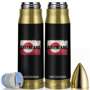 Greenland Pride Patriotic Greenlander Heritage Vintage Flag Bullet Tumbler TS11 Black Print Your Wear