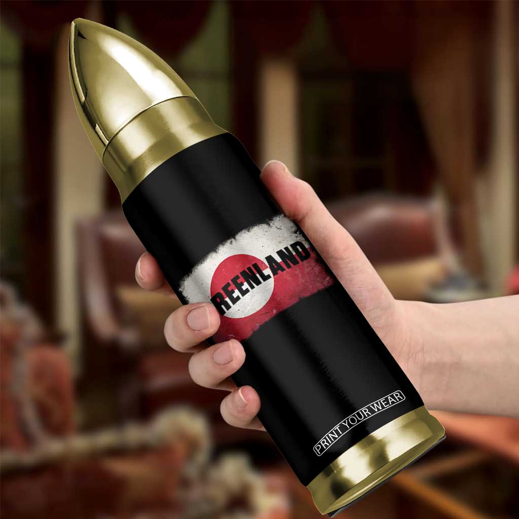 Greenland Pride Patriotic Greenlander Heritage Vintage Flag Bullet Tumbler TS11 Print Your Wear