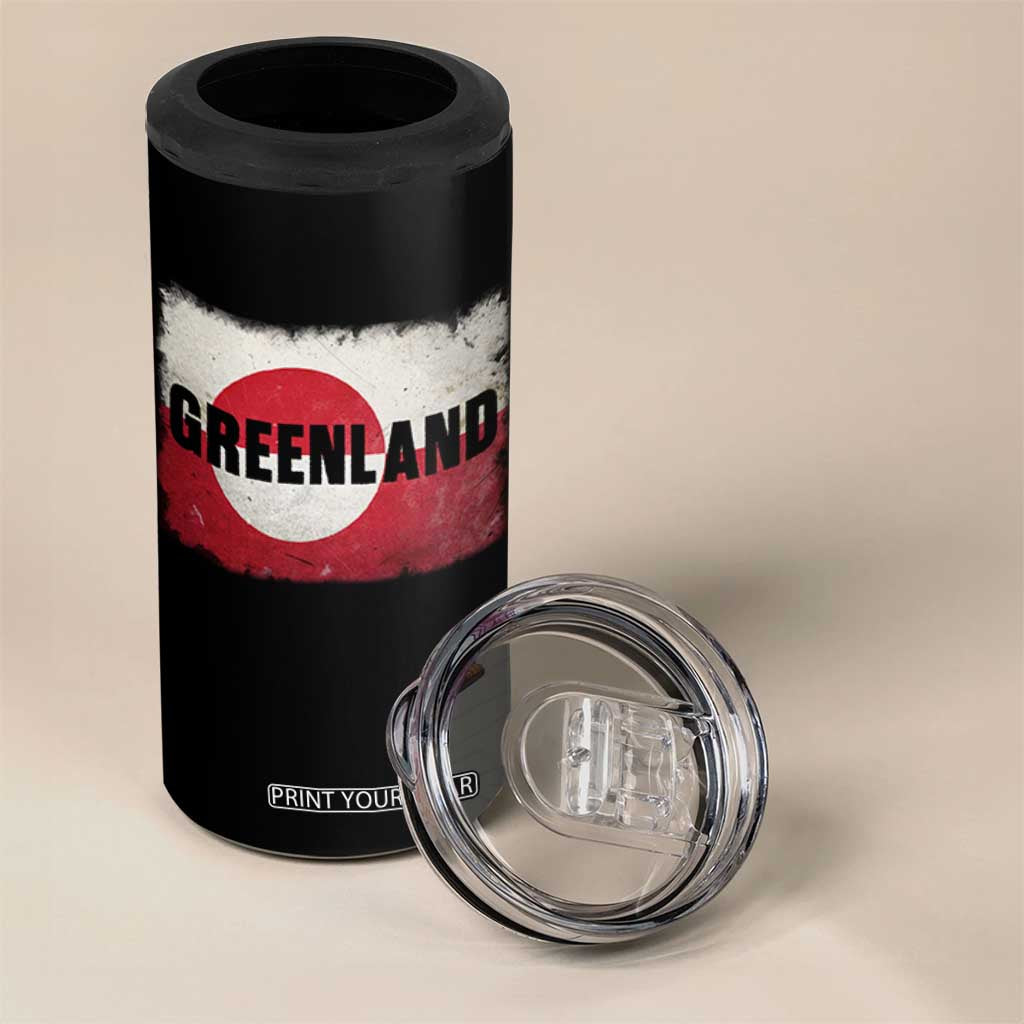 Greenland Pride Patriotic Greenlander Heritage Vintage Flag 4 in 1 Can Cooler Tumbler TS11 Print Your Wear