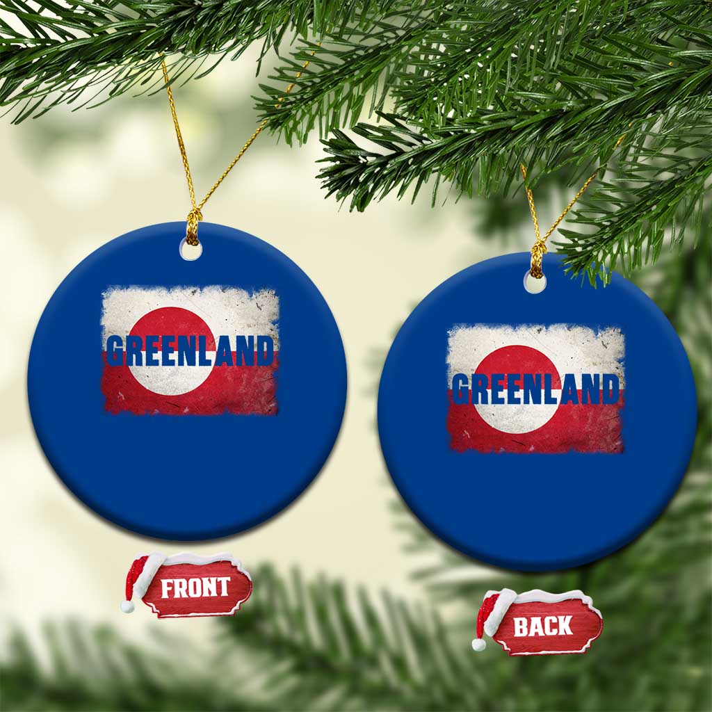 Greenland Pride Patriotic Greenlander Heritage Vintage Flag Ceramic Ornament TS11 1pc Blue Print Your Wear