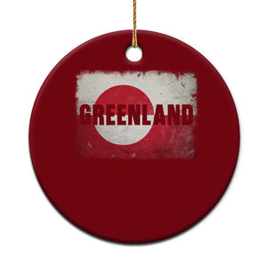 Greenland Pride Patriotic Greenlander Heritage Vintage Flag Ceramic Ornament TS11 1pc Red Print Your Wear