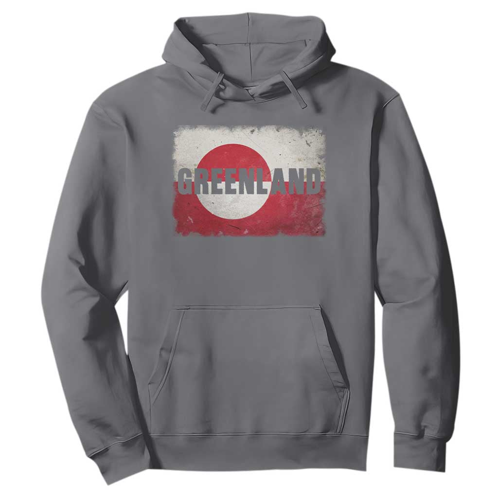 Greenland Pride Patriotic Greenlander Heritage Vintage Flag Hoodie TS11 Charcoal Print Your Wear