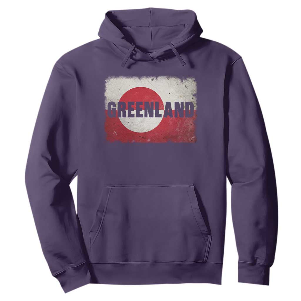 Greenland Pride Patriotic Greenlander Heritage Vintage Flag Hoodie TS11 Purple Print Your Wear