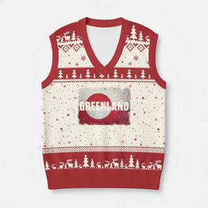 Greenland Pride Patriotic Greenlander Heritage Vintage Flag V-Neck Knit Sweater Vest TS11 Beige Red Print Your Wear