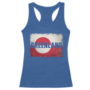 Greenland Pride Patriotic Greenlander Heritage Vintage Flag Racerback Tank Top TS11 Royal Blue Print Your Wear