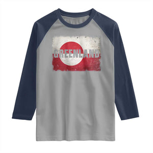 Greenland Pride Patriotic Greenlander Heritage Vintage Flag Raglan Shirt TS11 Sport Gray Navy Print Your Wear