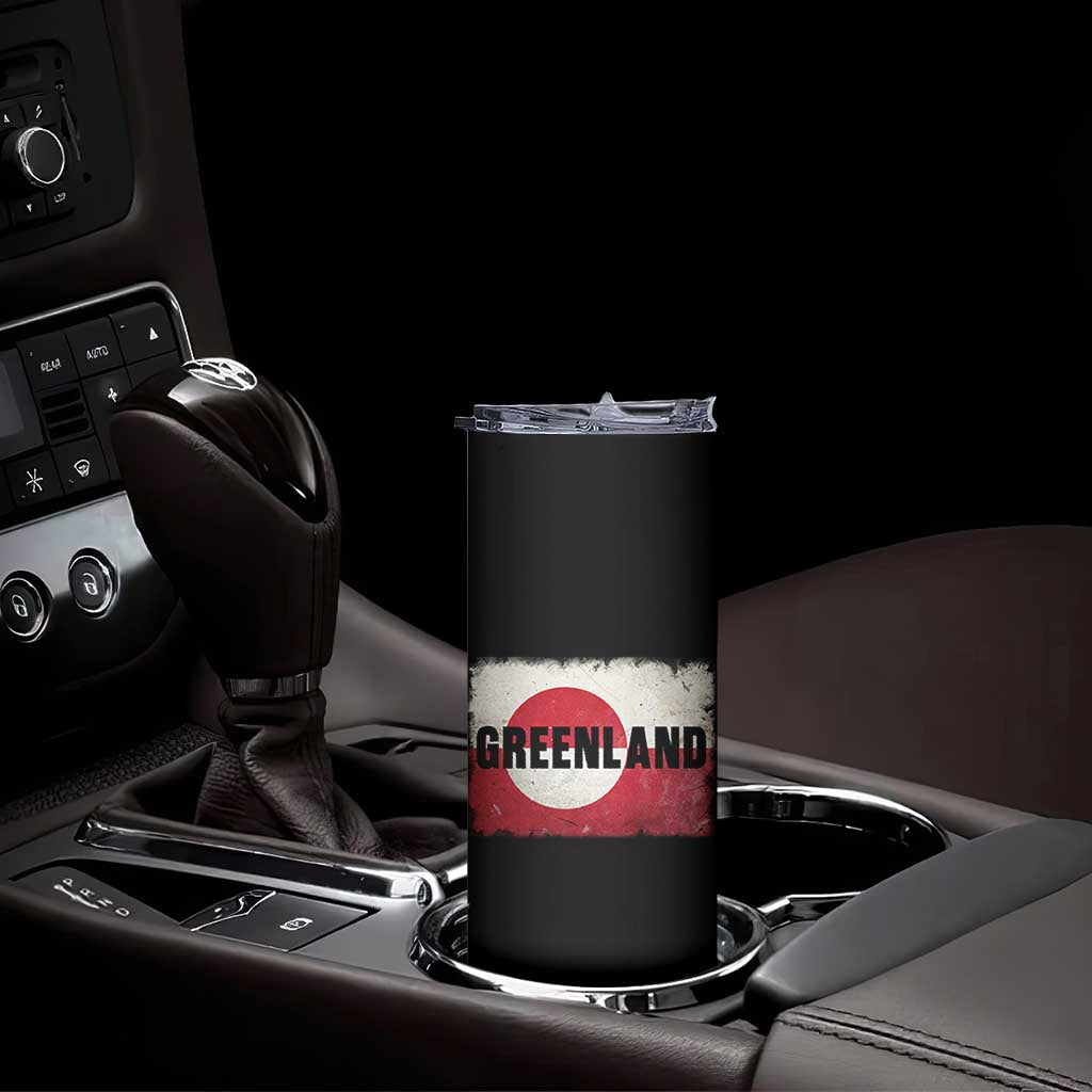 Greenland Pride Patriotic Greenlander Heritage Vintage Flag Skinny Tumbler TS11 Print Your Wear