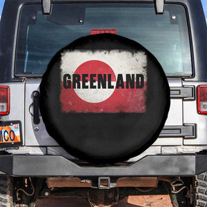 Greenland Pride Patriotic Greenlander Heritage Vintage Flag Spare Tire Cover TS11 No hole Black Print Your Wear