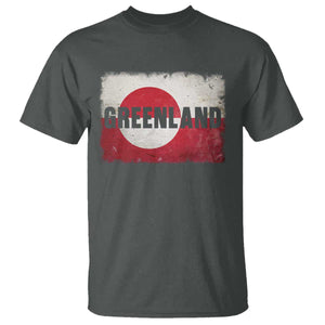 Greenland Pride Patriotic Greenlander Heritage Vintage Flag T Shirt TS11 Dark Heather Print Your Wear