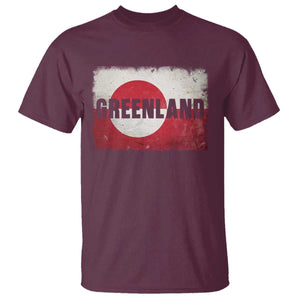 Greenland Pride Patriotic Greenlander Heritage Vintage Flag T Shirt TS11 Maroon Print Your Wear