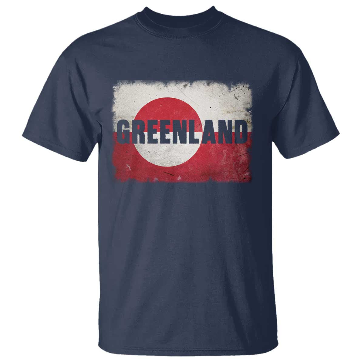 Greenland Pride Patriotic Greenlander Heritage Vintage Flag T Shirt TS11 Navy Print Your Wear