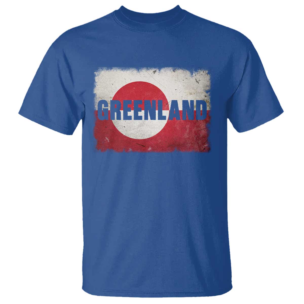 Greenland Pride Patriotic Greenlander Heritage Vintage Flag T Shirt TS11 Royal Blue Print Your Wear