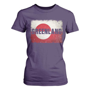 Greenland Pride Patriotic Greenlander Heritage Vintage Flag T Shirt For Women TS11 Purple Print Your Wear