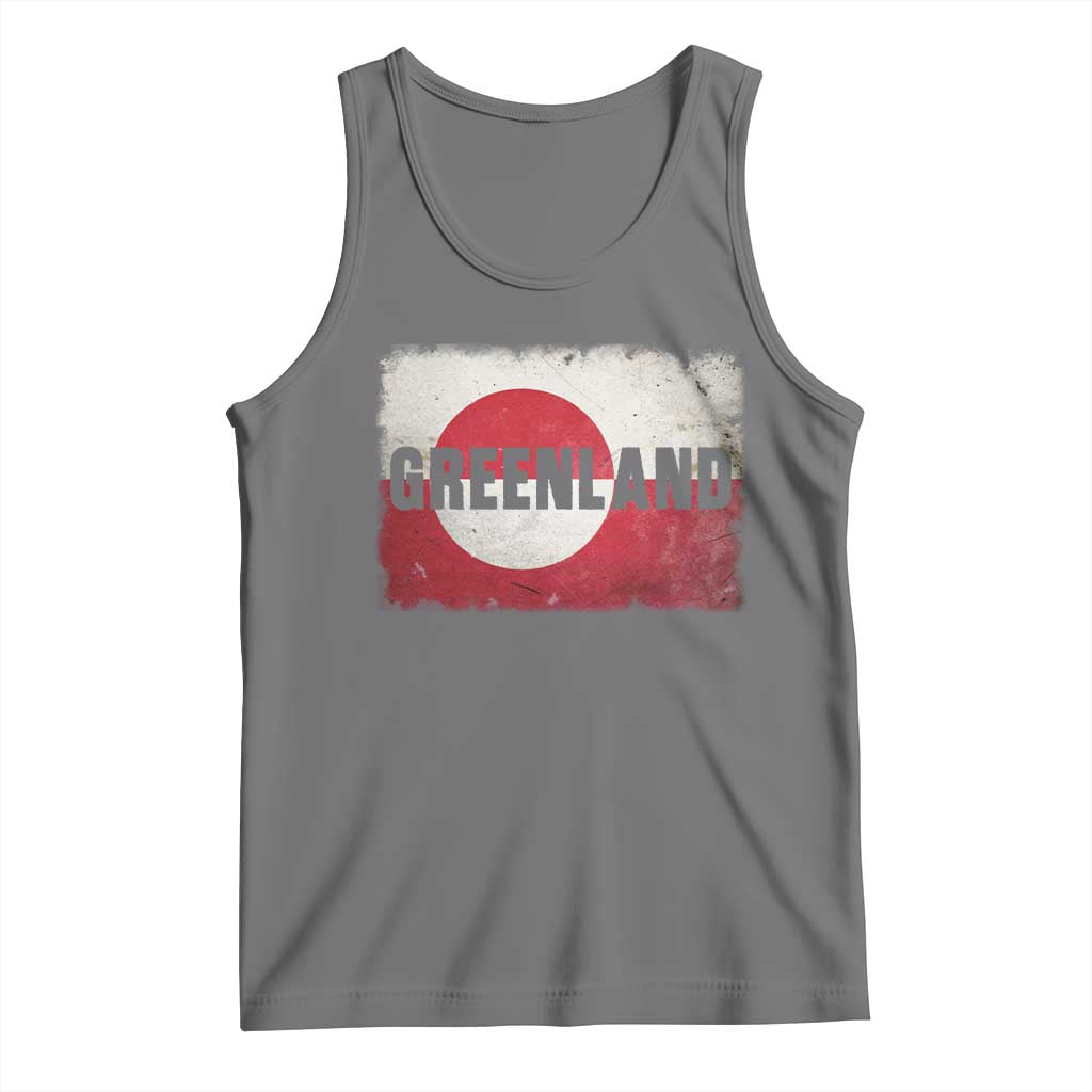 Greenland Pride Patriotic Greenlander Heritage Vintage Flag Tank Top TS11 Black Heather Print Your Wear