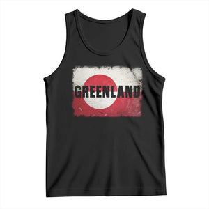 Greenland Pride Patriotic Greenlander Heritage Vintage Flag Tank Top TS11 Black Print Your Wear