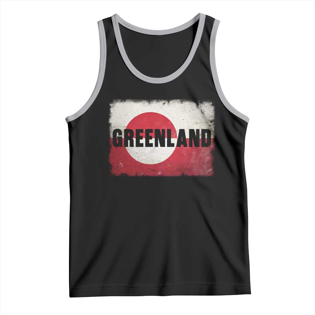 Greenland Pride Patriotic Greenlander Heritage Vintage Flag Tank Top TS11 Black Athletic Heather Print Your Wear