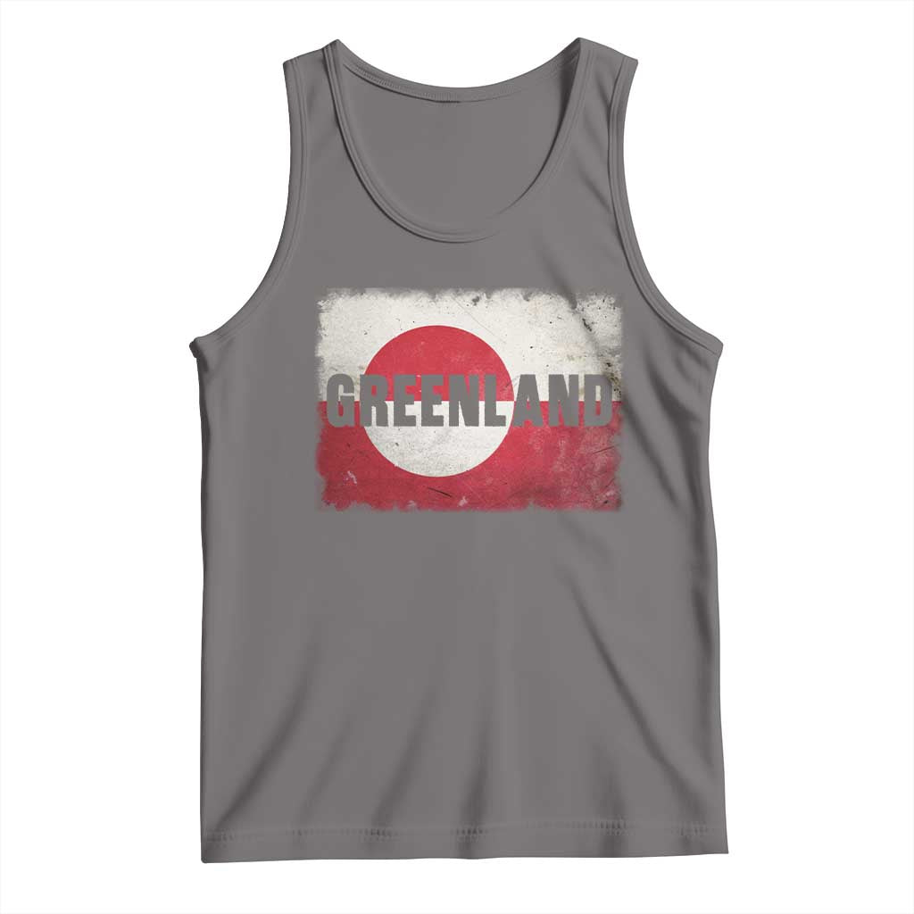 Greenland Pride Patriotic Greenlander Heritage Vintage Flag Tank Top TS11 Deep Heather Print Your Wear