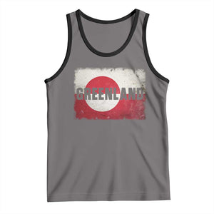Greenland Pride Patriotic Greenlander Heritage Vintage Flag Tank Top TS11 Deep Heather Black Print Your Wear