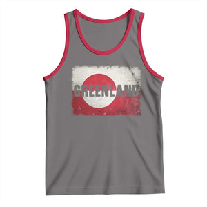 Greenland Pride Patriotic Greenlander Heritage Vintage Flag Tank Top TS11 Deep Heather Red Print Your Wear