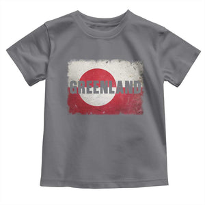 Greenland Pride Patriotic Greenlander Heritage Vintage Flag Toddler T Shirt TS11 Charcoal Print Your Wear