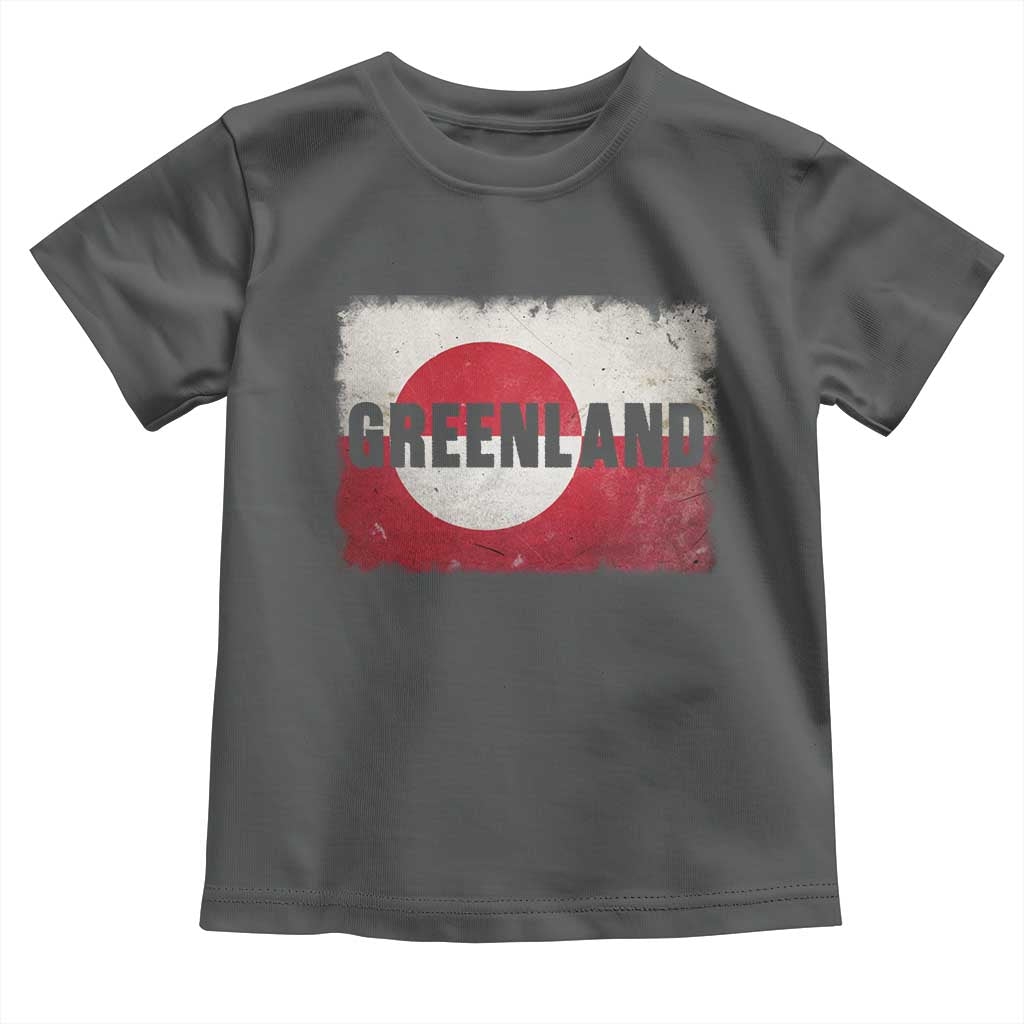 Greenland Pride Patriotic Greenlander Heritage Vintage Flag Toddler T Shirt TS11 Dark Heather Print Your Wear