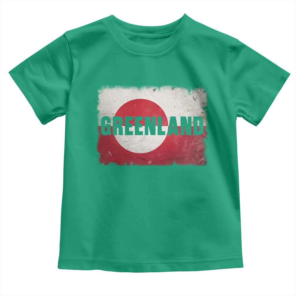 Greenland Pride Patriotic Greenlander Heritage Vintage Flag Toddler T Shirt TS11 Irish Green Print Your Wear