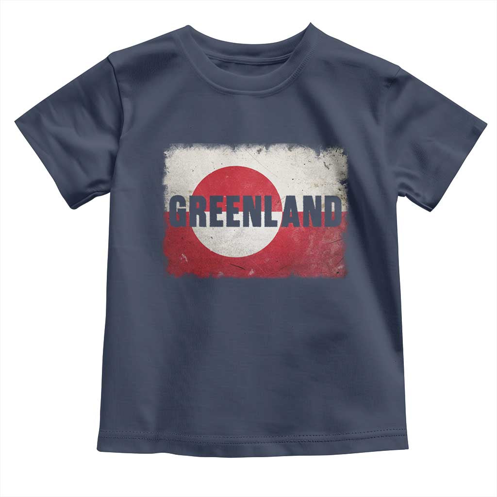 Greenland Pride Patriotic Greenlander Heritage Vintage Flag Toddler T Shirt TS11 Navy Print Your Wear