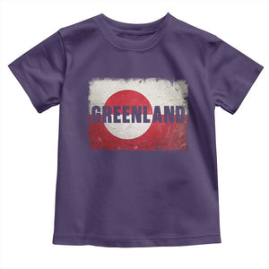 Greenland Pride Patriotic Greenlander Heritage Vintage Flag Toddler T Shirt TS11 Purple Print Your Wear