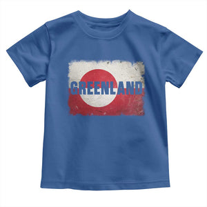 Greenland Pride Patriotic Greenlander Heritage Vintage Flag Toddler T Shirt TS11 Royal Blue Print Your Wear
