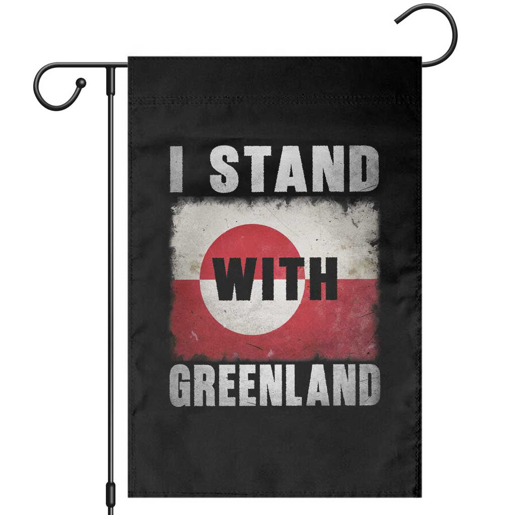 I Stand With Greenland Garden Flag Support Greenlanders Vintage Greenland Flag TS11 Black Print Your Wear