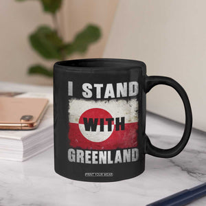 I Stand With Greenland Coffee Mug Support Greenlanders Vintage Greenland Flag TS11 Print Your Wear