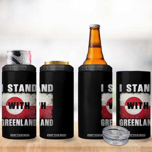 I Stand With Greenland 4 in 1 Can Cooler Tumbler Support Greenlanders Vintage Greenland Flag TS11 Print Your Wear
