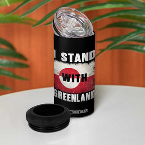 I Stand With Greenland 4 in 1 Can Cooler Tumbler Support Greenlanders Vintage Greenland Flag TS11 Print Your Wear
