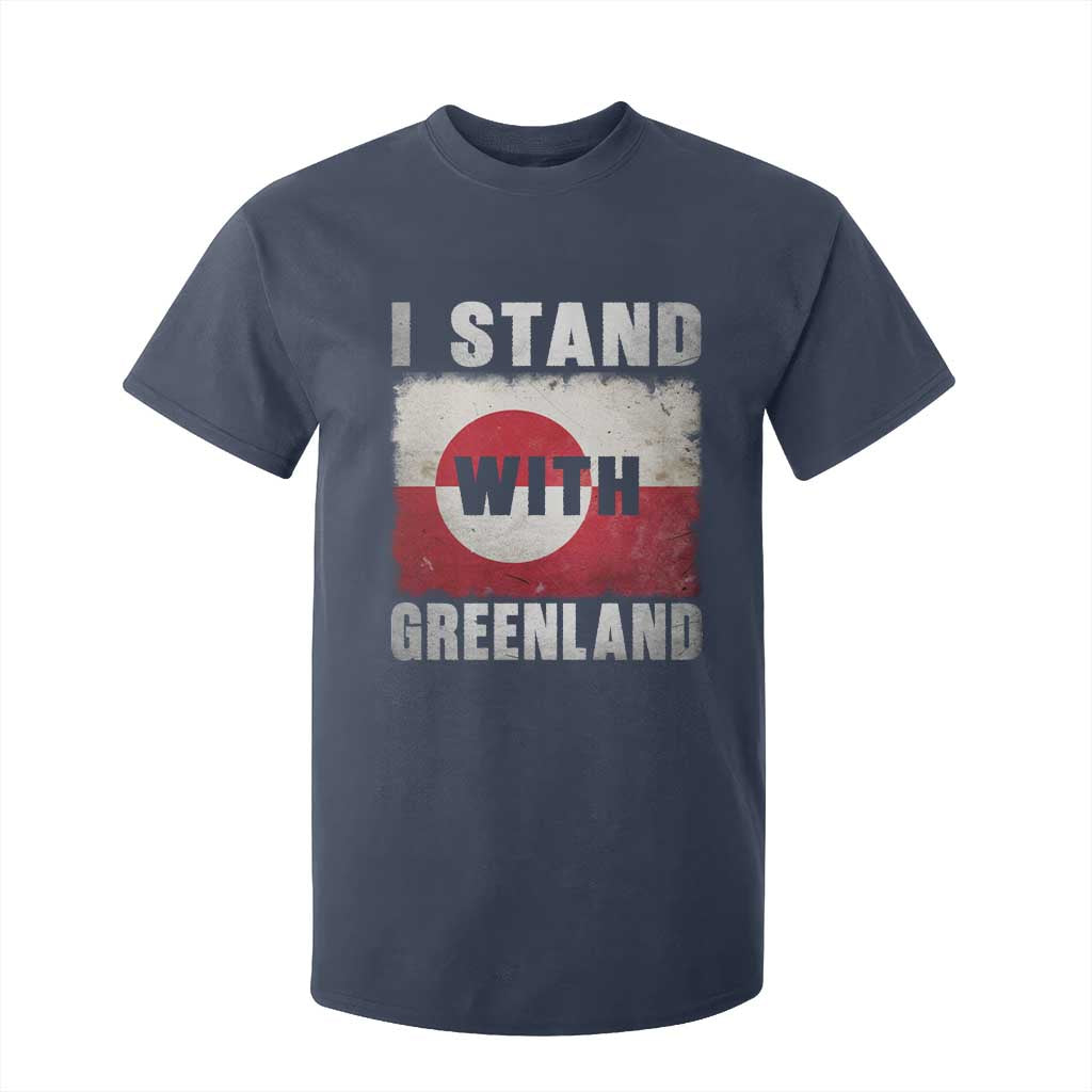 I Stand With Greenland T Shirt For Kid Support Greenlanders Vintage Greenland Flag TS11 Navy Print Your Wear