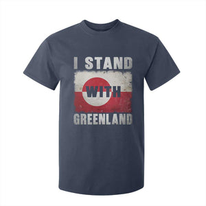 I Stand With Greenland T Shirt For Kid Support Greenlanders Vintage Greenland Flag TS11 Navy Print Your Wear