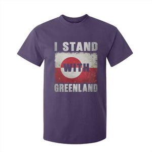 I Stand With Greenland T Shirt For Kid Support Greenlanders Vintage Greenland Flag TS11 Purple Print Your Wear