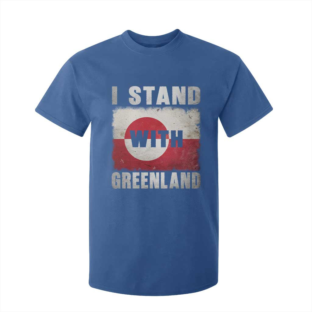 I Stand With Greenland T Shirt For Kid Support Greenlanders Vintage Greenland Flag TS11 Royal Blue Print Your Wear