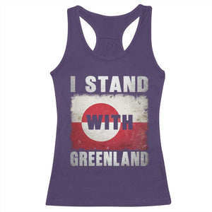 I Stand With Greenland Racerback Tank Top Support Greenlanders Vintage Greenland Flag TS11 Purple Print Your Wear