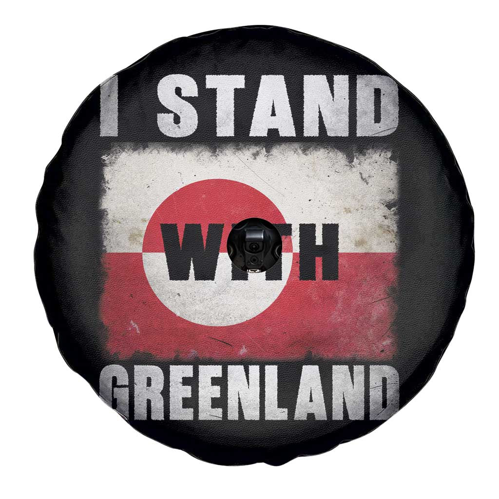 I Stand With Greenland Spare Tire Cover Support Greenlanders Vintage Greenland Flag TS11 Print Your Wear
