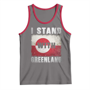 I Stand With Greenland Tank Top Support Greenlanders Vintage Greenland Flag TS11 Deep Heather Red Print Your Wear