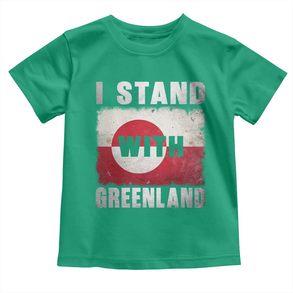 I Stand With Greenland Toddler T Shirt Support Greenlanders Vintage Greenland Flag TS11 Irish Green Print Your Wear