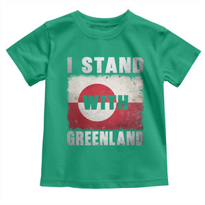 I Stand With Greenland Toddler T Shirt Support Greenlanders Vintage Greenland Flag TS11 Irish Green Print Your Wear