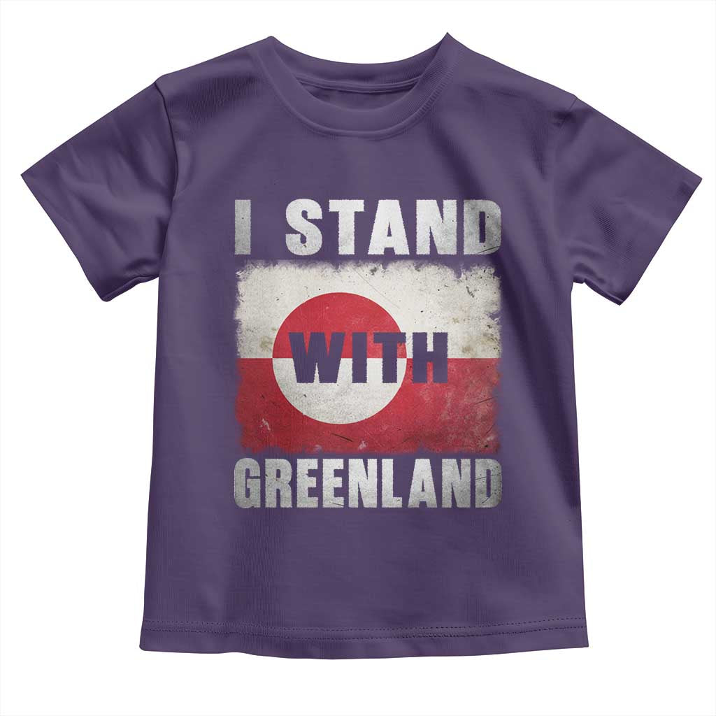 I Stand With Greenland Toddler T Shirt Support Greenlanders Vintage Greenland Flag TS11 Purple Print Your Wear