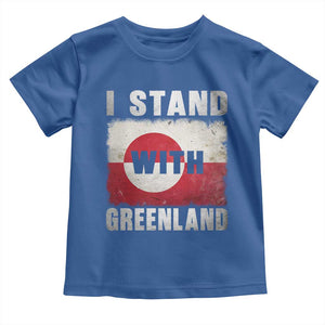 I Stand With Greenland Toddler T Shirt Support Greenlanders Vintage Greenland Flag TS11 Royal Blue Print Your Wear