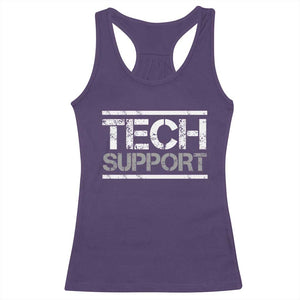 Funny Tech Support DOGE Racerback Tank Top Trump Strips TS11 Purple Print Your Wear